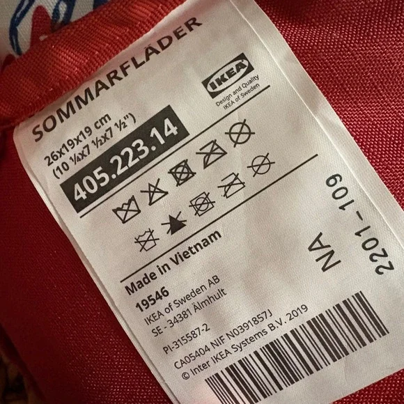 IKEA SOMMARFLADER Cooler Tote Bag Shells Coral Print - Picture 6 of 7